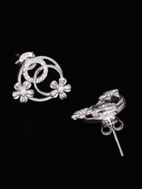 Kancing Zirkonia Kubik Bersalut Rhodium PANASH 925 Sterling Perak
