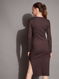 SASSAFRAS BASICS Bodycon Midi Dress