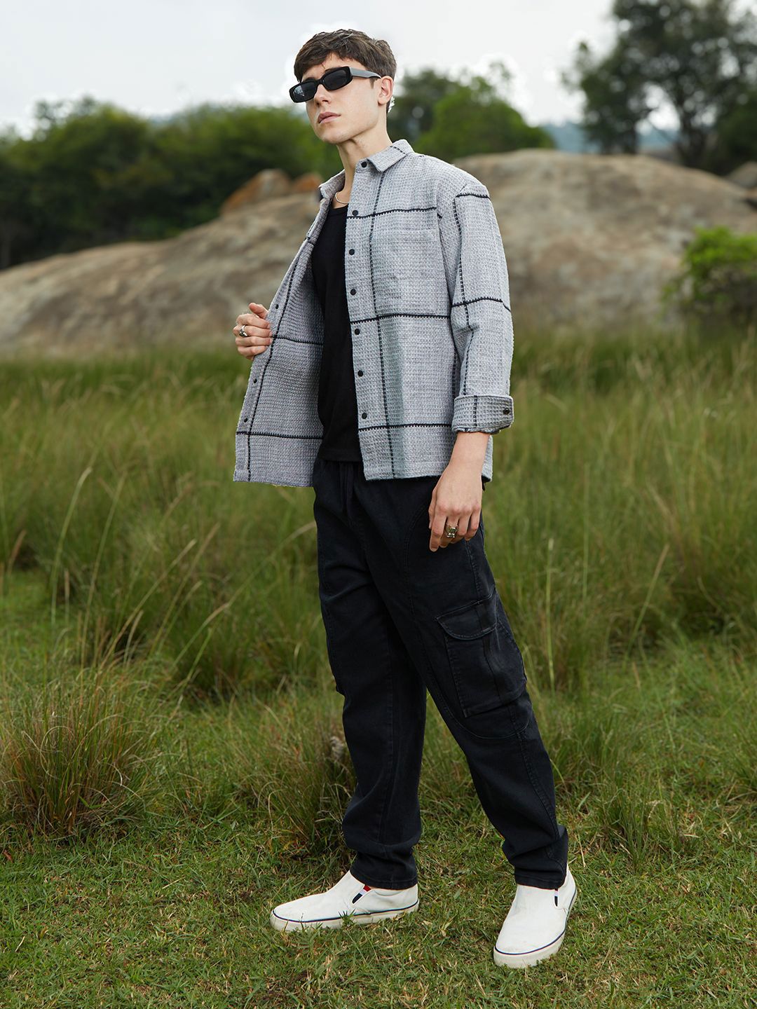 Campus Sutra Men Comfort Opaque Checked Casual Shirt