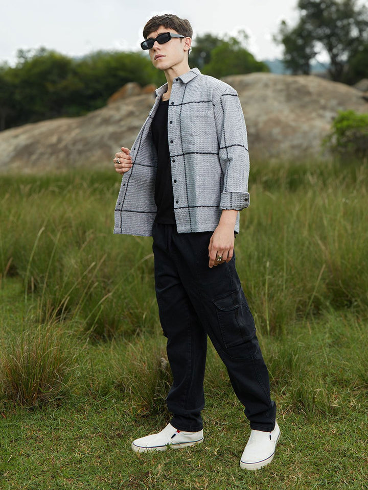 Campus Sutra Men Comfort Opaque Checked Casual Shirt