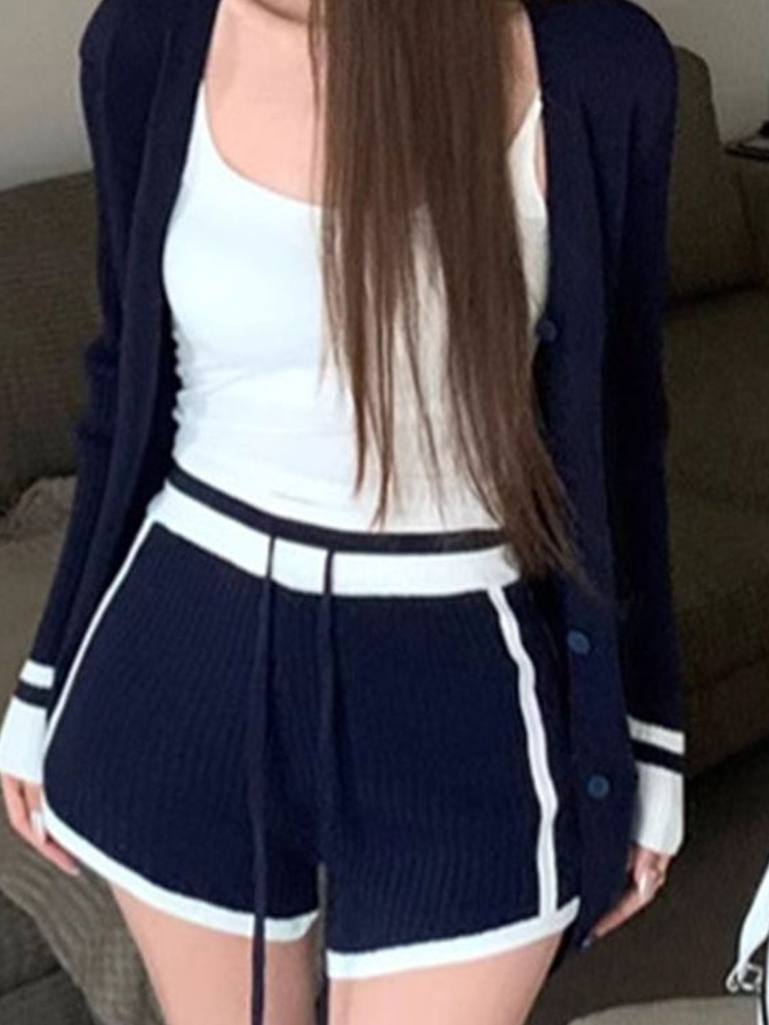 DressBerry Round Neck top and shrug With Shorts Co-Ords