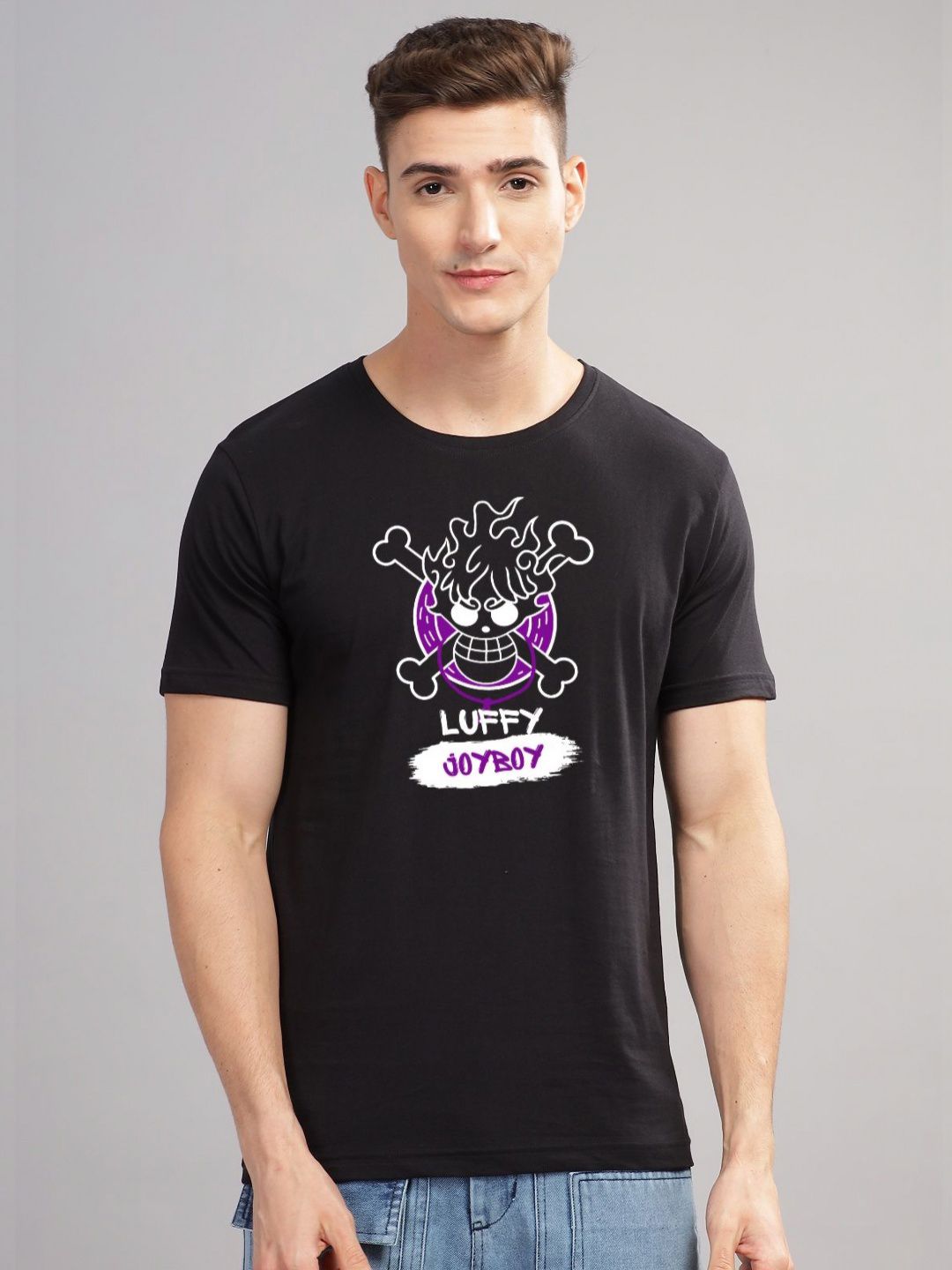 ADRO Men Printed Applique T-shirt