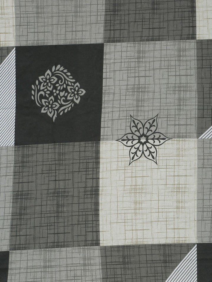 Myntra Elegant Homes Grey Printed Pure Cotton 400TC Set Cadar Super King 2.7 x 2.7 m