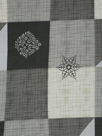 Myntra Elegant Homes Grey Printed Pure Cotton 400TC Set Cadar Super King 2.7 x 2.7 m