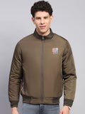 Monte Carlo Men Mock Collar Solid Casual Bomber Jacket