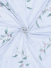 Monte Carlo Edmond Blue & Green Floral Printed 144 TC King Bedsheet Set 2.70 m x 2.70 m