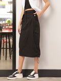 DressBerry Utility Uprising Parachute Cargo Straight Midi Skirt