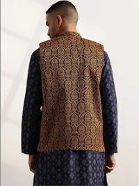 Jaket Nehru Brocade Rekaan Tenunan Anouk