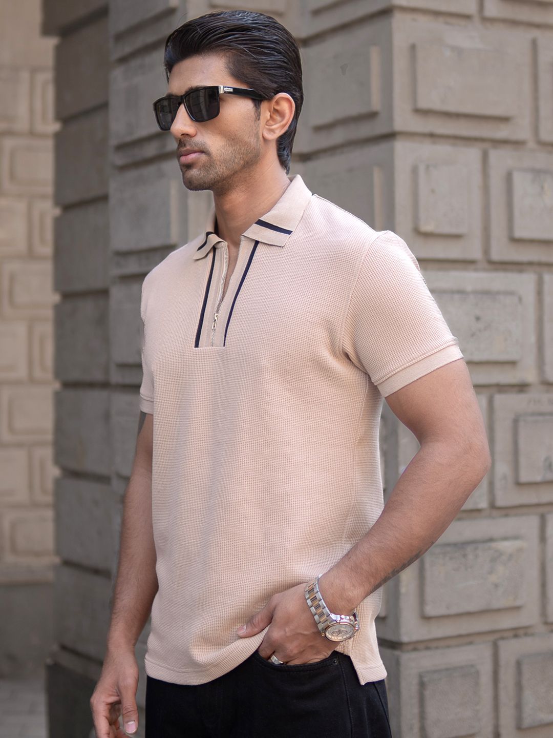 Powerlook Men Polo Collar T-shirt