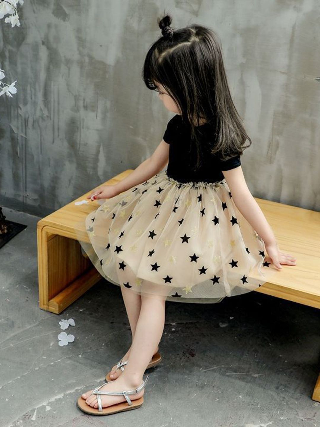 YK Print Fit & Flare Dress