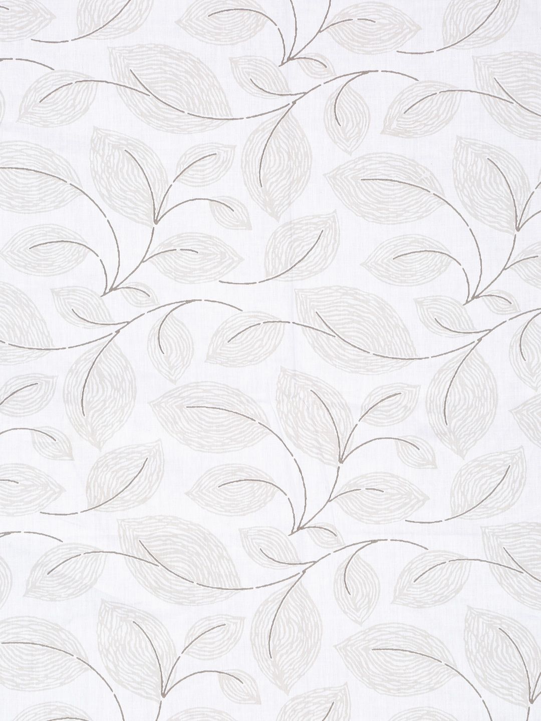 KLOTTHE White Floral Print Flat 400 TC Cotton Super King dengan 2 Sarung Bantal