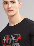 ADRO Men Graphic Printed Round Neck Cotton T-shirt