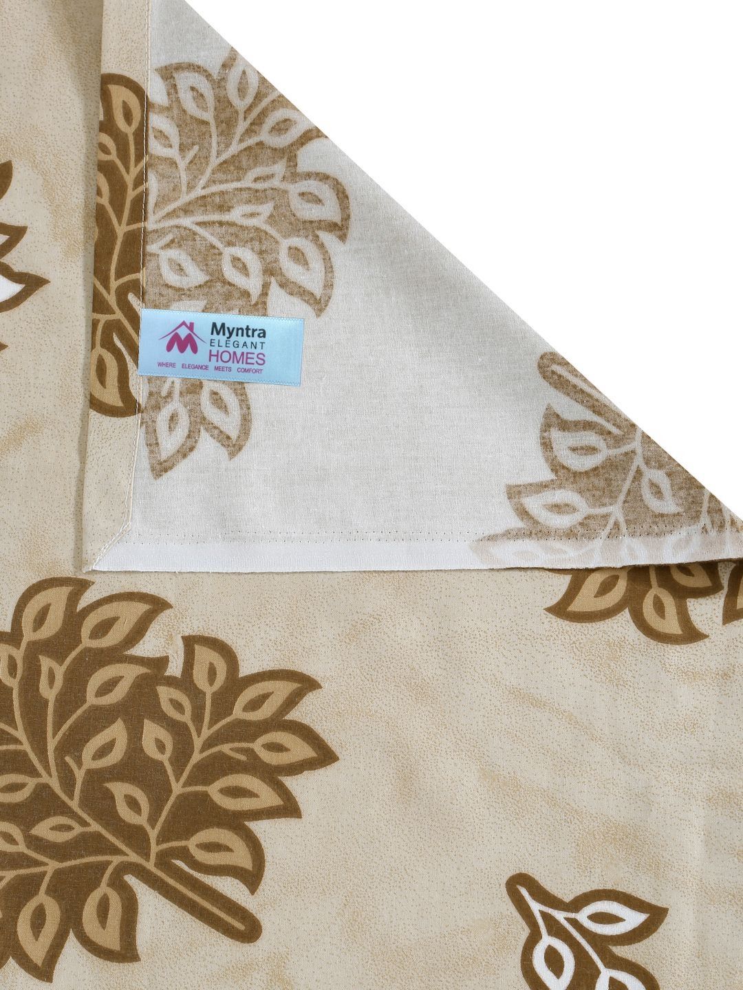 Myntra Elegant Homes Yellow Floral Pure Cotton 400 TC King Bedsheet Set 2.5m x 2.25m