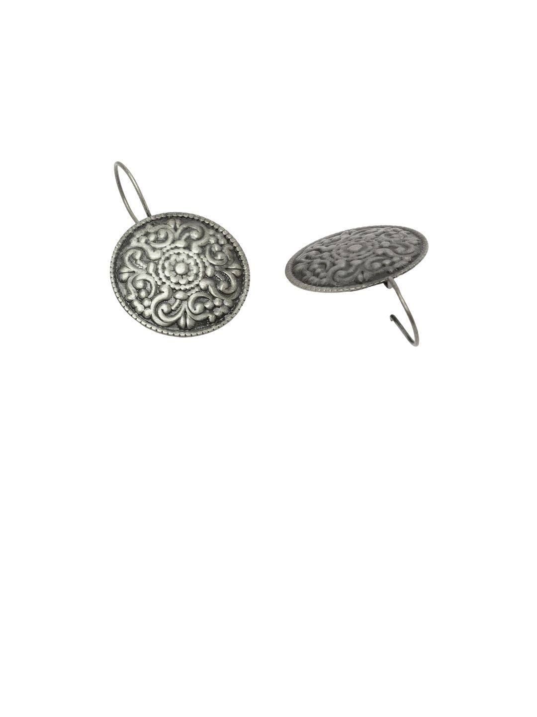 Anouk Silver-Plated Circular Drop Earrings