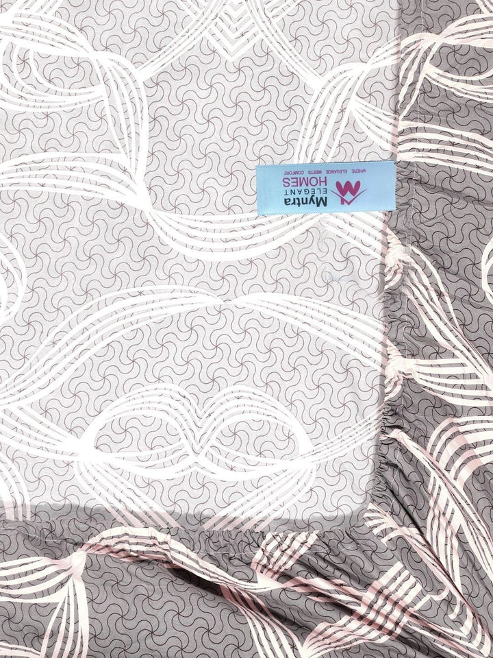 Myntra Elegant Homes Grey 300 TC Single Bedsheet with 1 Pillow Covers