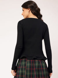 DressBerry Nostalgic Layers Ribbed Ruffled Top with Tank