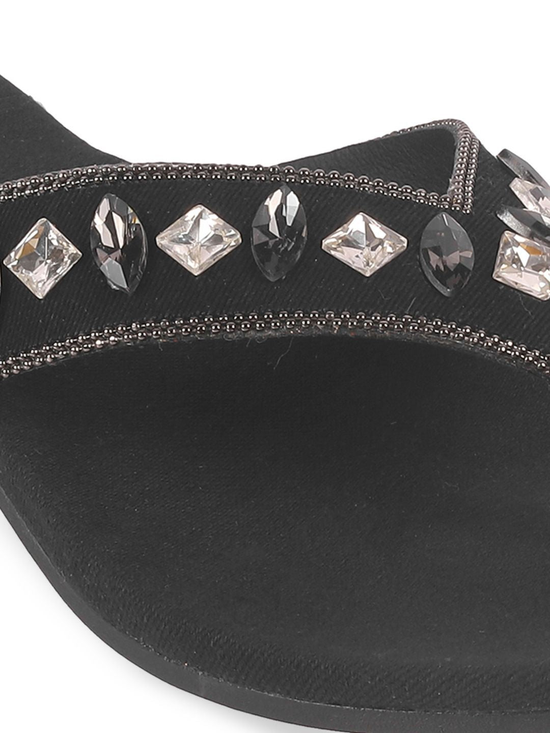 Mochi Synthetic Slim Heel Sandals