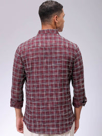 The Indian Garage Co Men Slim Fit Opaque Checked Casual Shirt