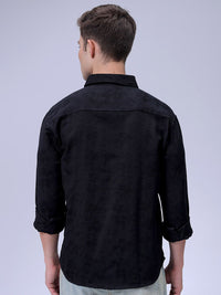The Indian Garage Co Relaxed Fit Spread Collar Textured Cotton Casual Shirt