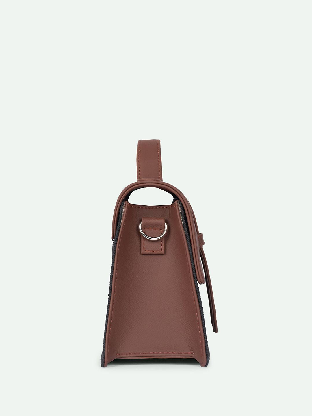 Zouk Wanita Dicetak Satchel Berstruktur dengan Tasselled