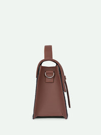 Zouk Wanita Dicetak Satchel Berstruktur dengan Tasselled