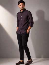 ADRO Men Standard Micro Checks Baju Kasual Berpetak