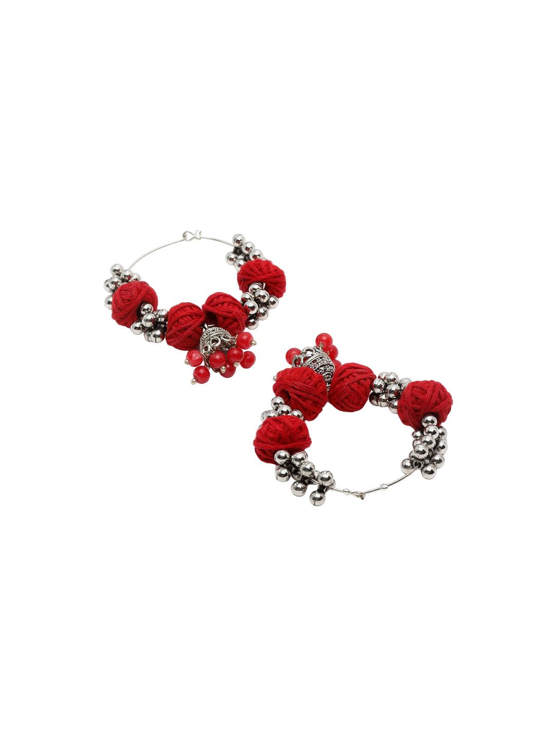 Anouk Silver Plated Circular Hoop Earrings