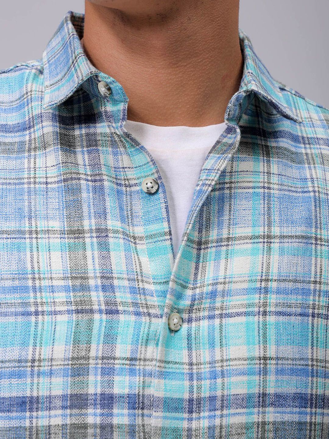 The Indian Garage Co Men Slim Fit Opaque Checked Casual Shirt