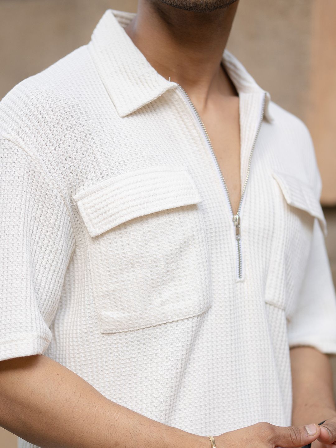 Powerlook Diri Reka Bentuk Polo Drop-Shoulder T-Shirt T-Shirt