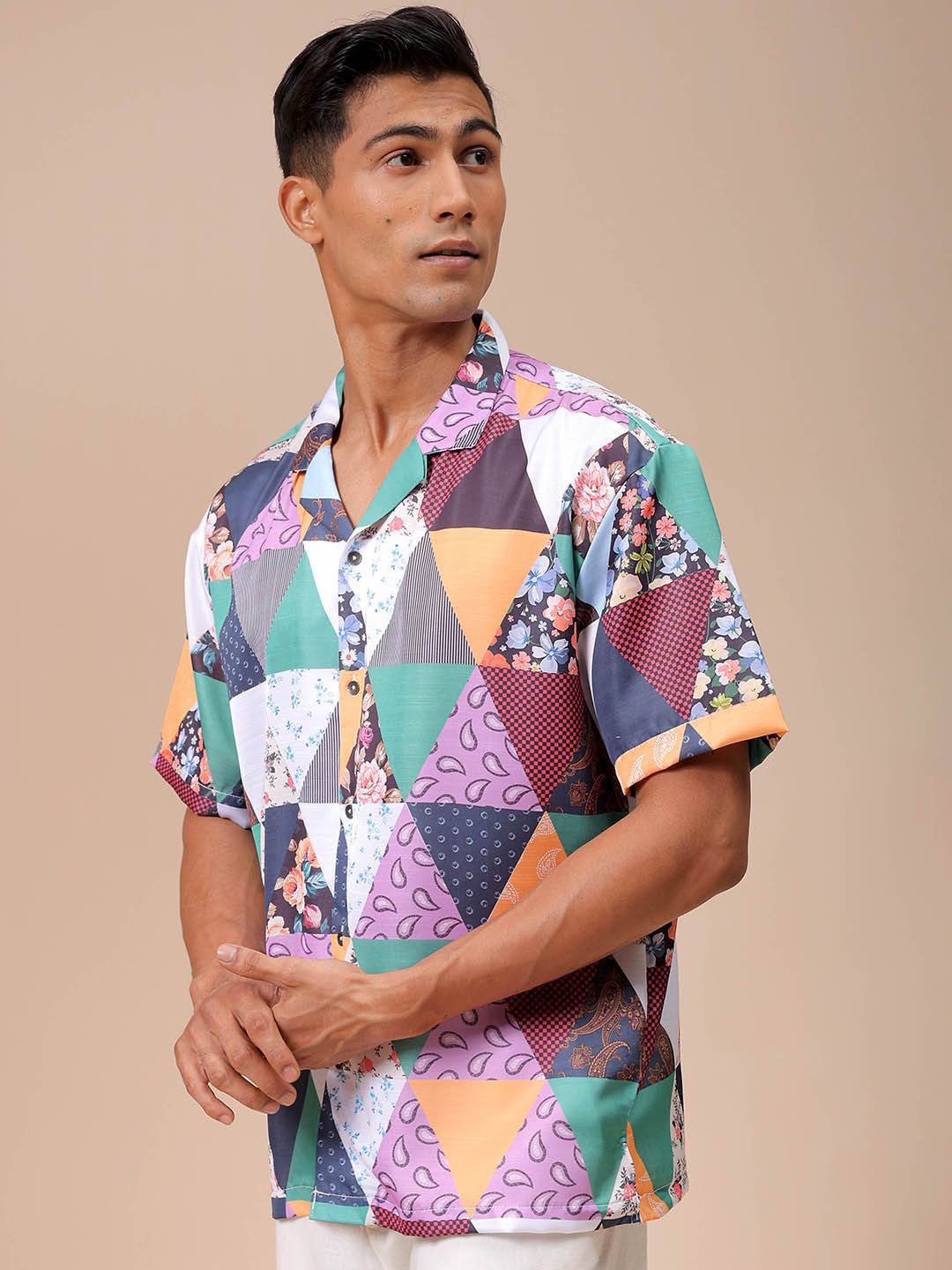 The Indian Garage Co Men Relaxed Fit Indie Printed Resortwear Shirt