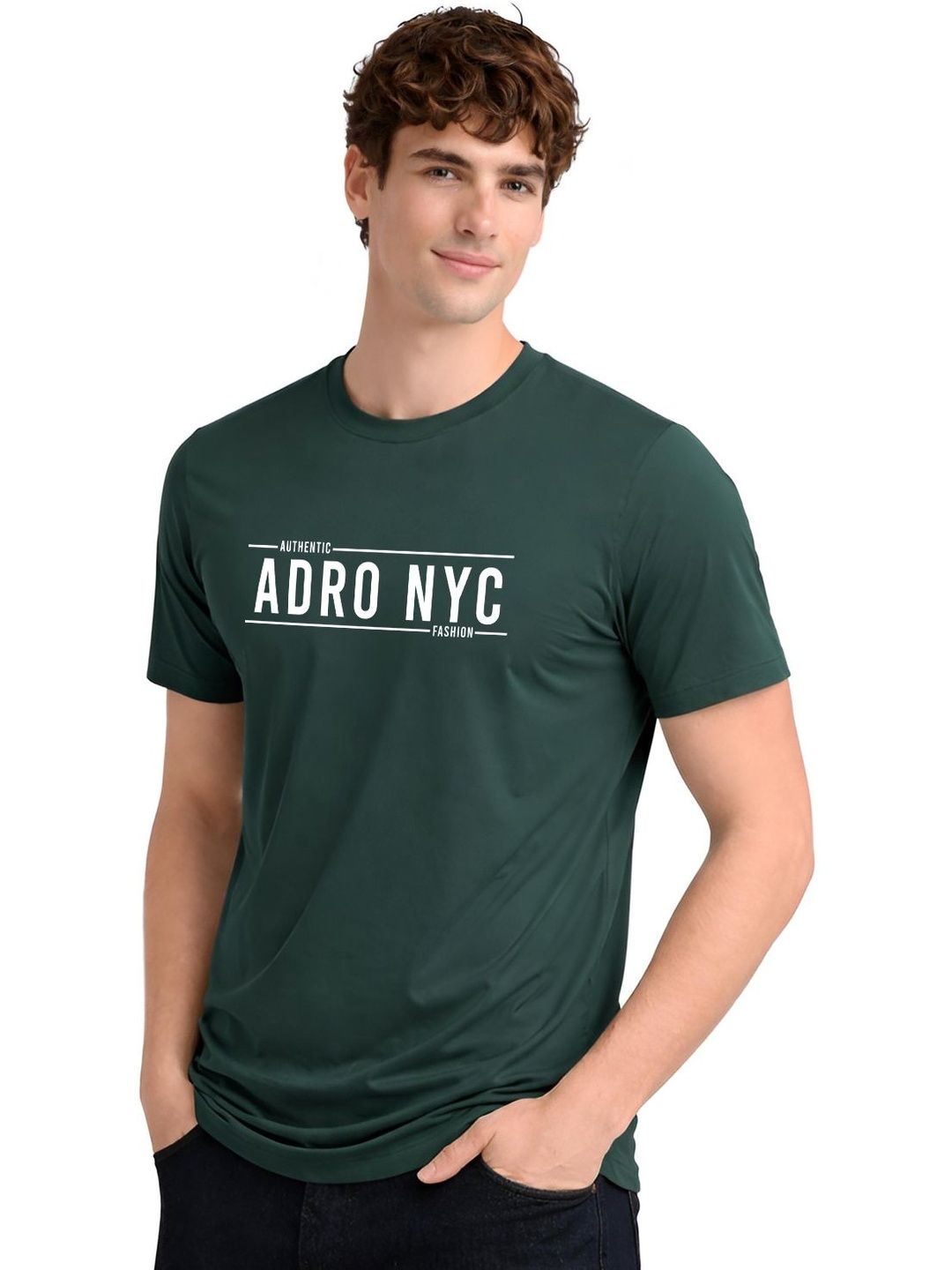 ADRO Men Typography Printed T-shirt