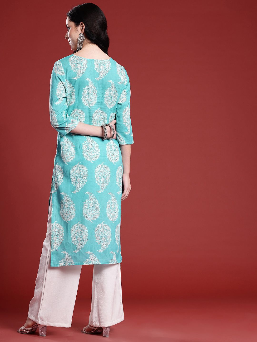 Anouk  Paisley Printed Indie Prints Straight Kurta