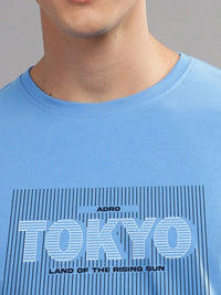 ADRO Typography Printed Round Neck Cotton T-shirt