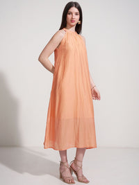 ESPYR By Tokyo Talkies Halter Neck Fit And Flare Maxi Dress