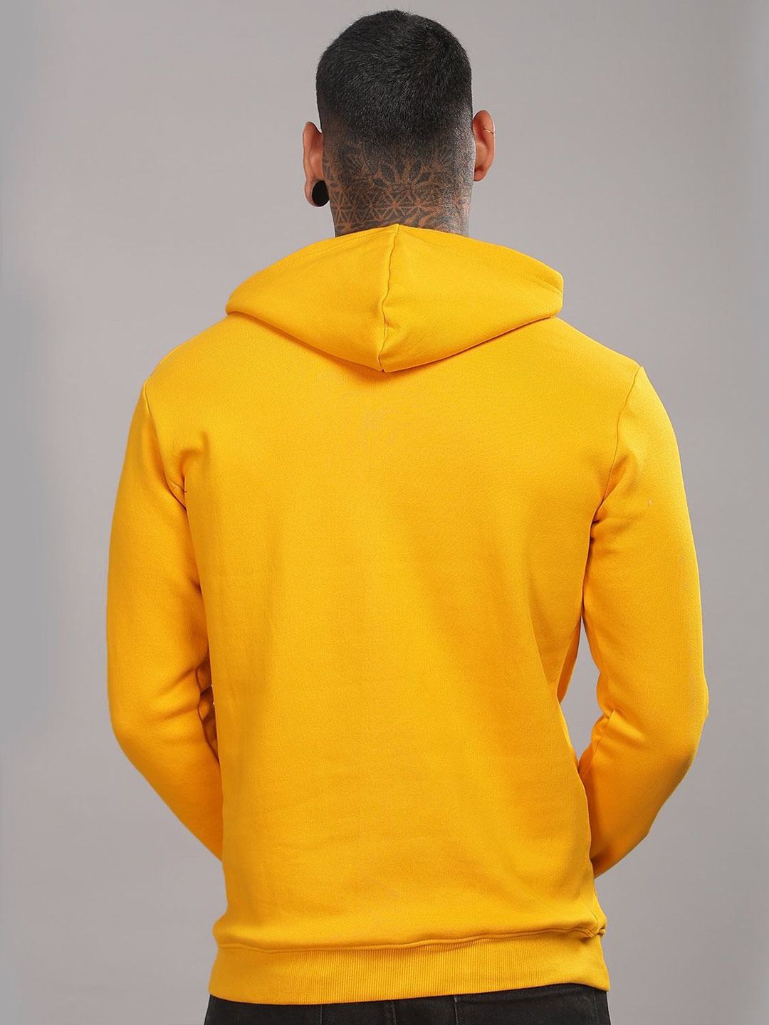 ADRO Men Cotton Graphic Printed Hooded Neck Pullover Sweatshirt