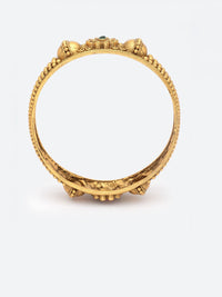 PANASH Set Of 2 24 CT Gold-Plated Antique Bangles