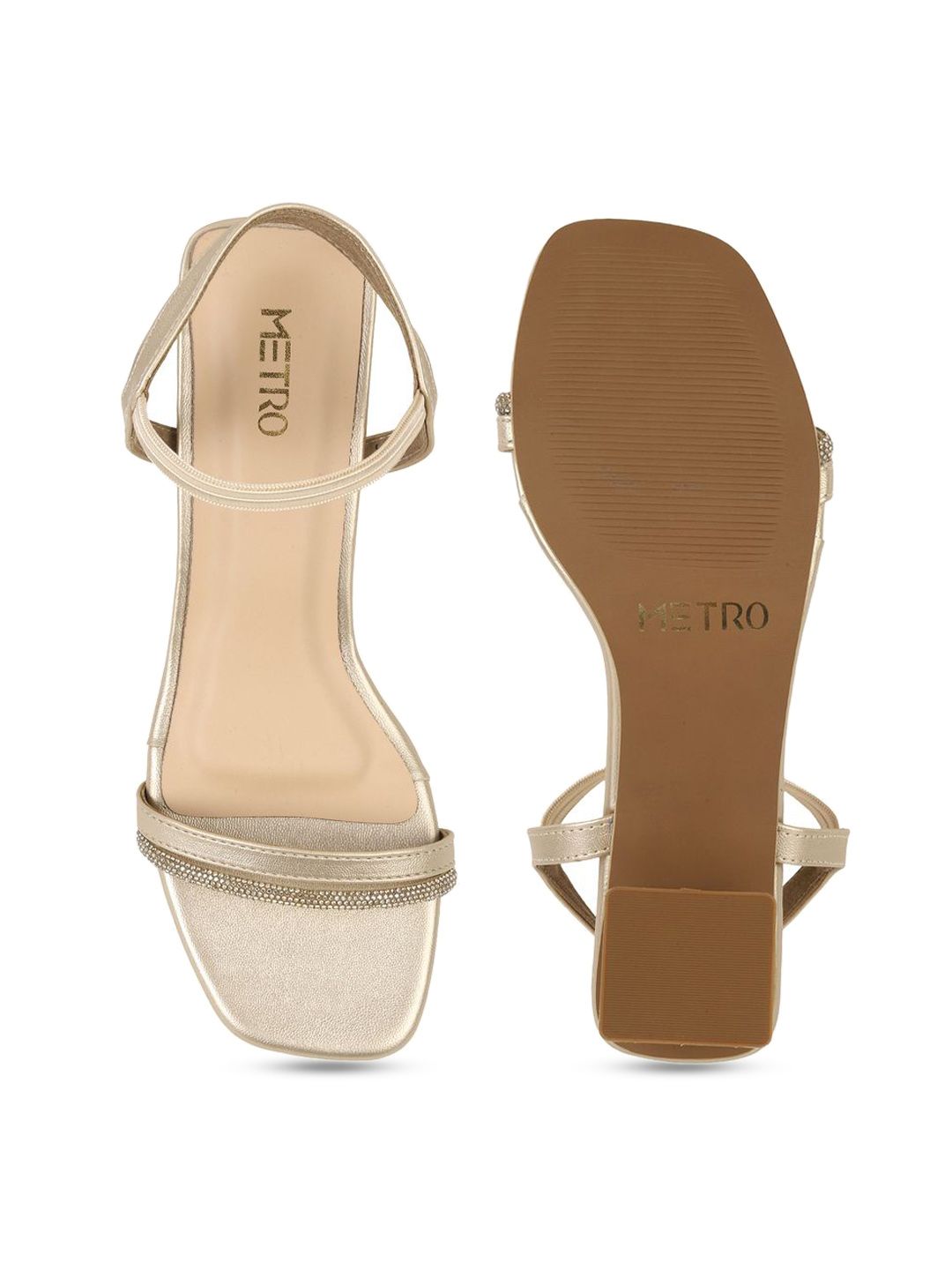 Metro Women Colourblocked Block Heel Sandals