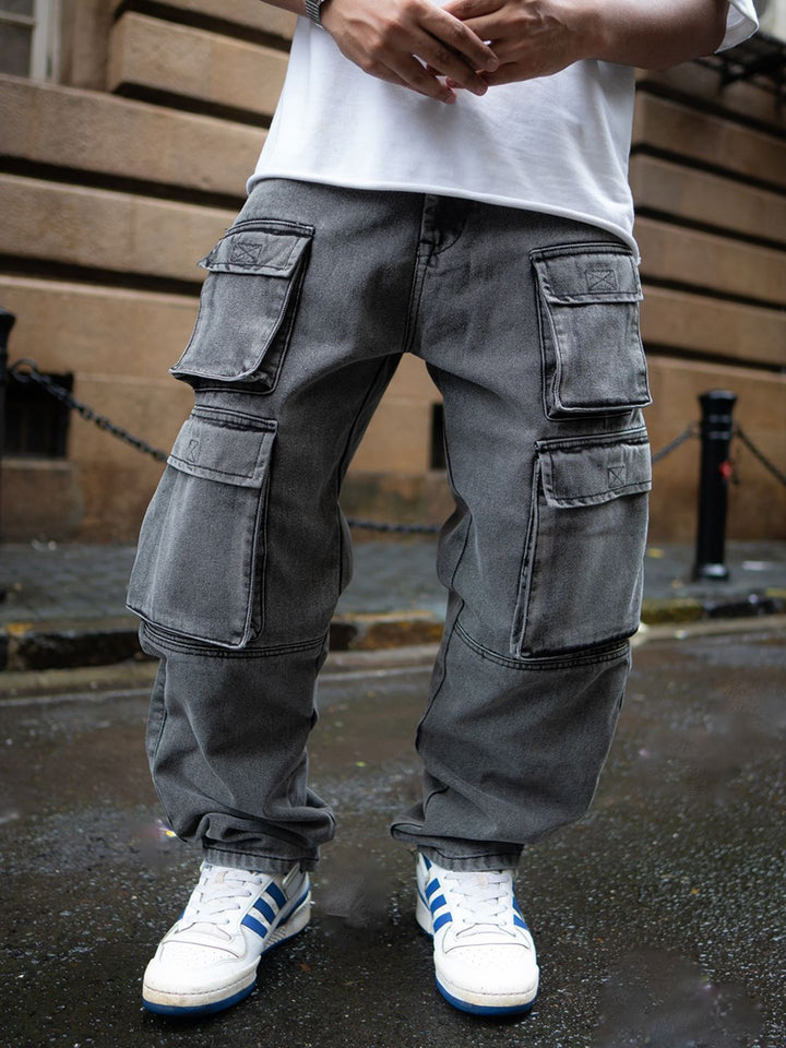 Powerlook Men Baggy Fit Cargos Trousers