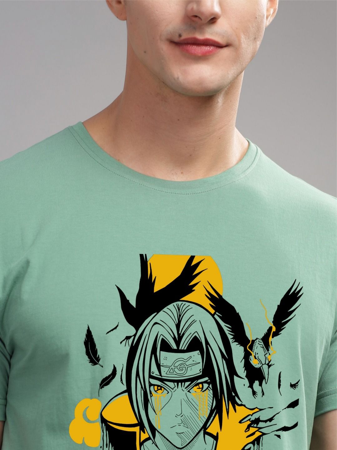 ADRO Men Printed Applique T-shirt