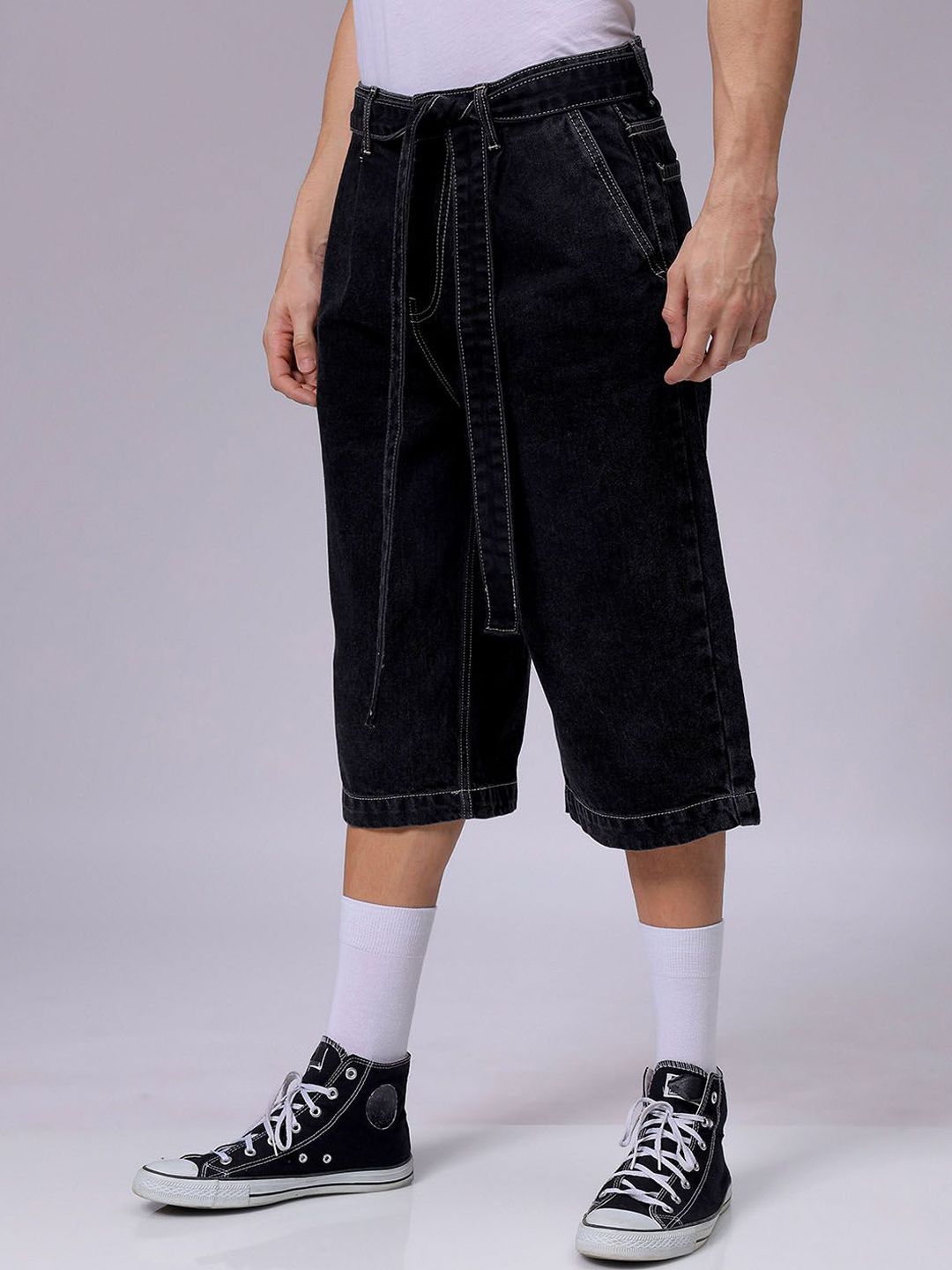 The Indian Garage Co Men Relaxed Fit Mid-Rise Cotton Jorts