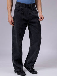 The Indian Garage Co Men Pure Cotton Baggy Fit Mid-Rise Cargo Jeans
