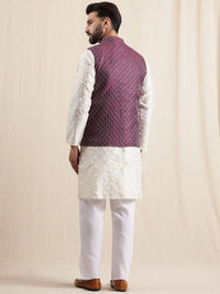 Anouk Men Sulam Kurta Biasa dengan Piyama