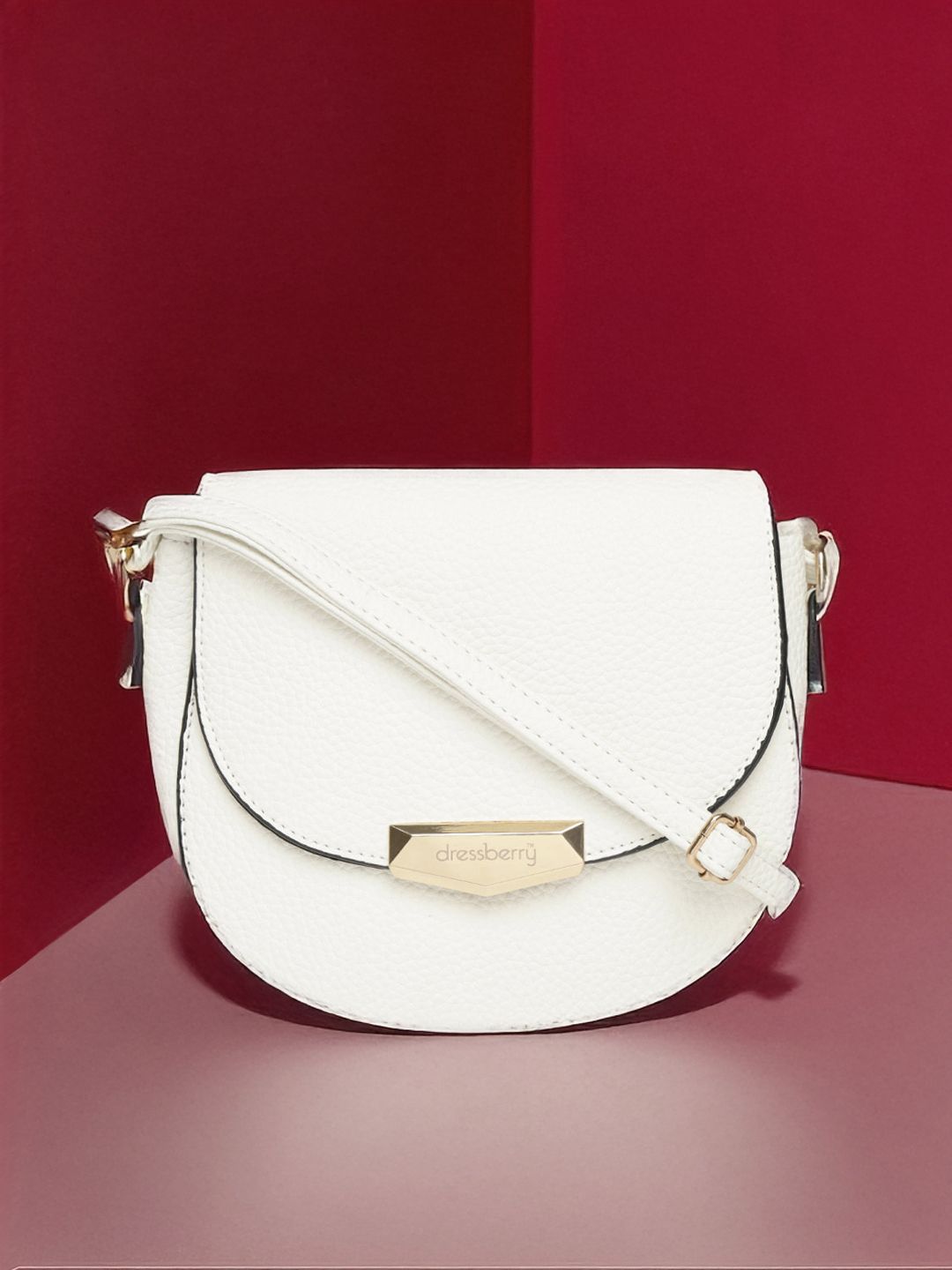 DressBerry White Solid Sling Bag