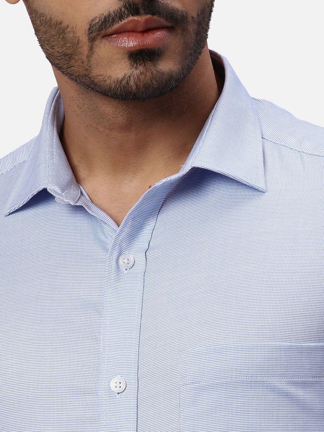 Park Avenue Men Spread Collar Textured Cotton Formal Shirt