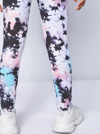 YK Girls Printed Pure Cotton Ankle Length Leggings