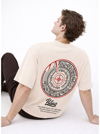 ADRO Men Printed Drop-Shoulder Sleeves T-shirt