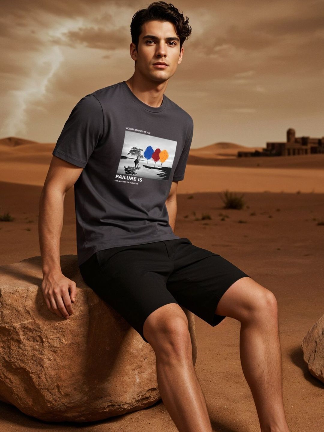 ADRO Graphic Printed Lengan Pendek Cotton Regular Fit T-shirt