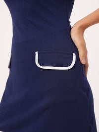 DressBerry Babydoll Bliss Mock-Pockets Sleeveless Mini Dress