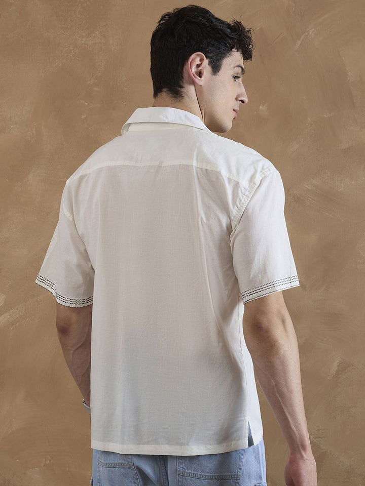 DENNISON Block Printed Oversized Casual Shirt
