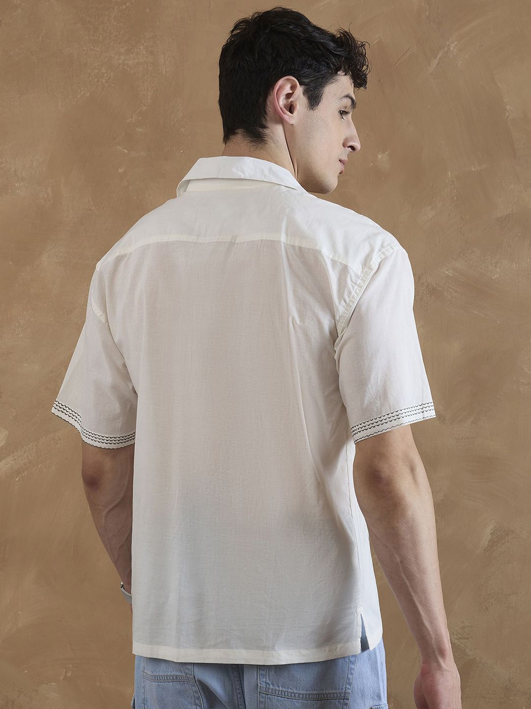 DENNISON Block Printed Oversized Casual Shirt